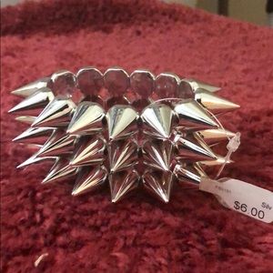 Silver Spiked bracelet